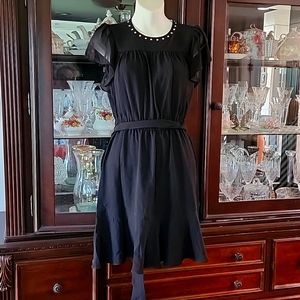Michael kors black dress with silver and clear studs size P